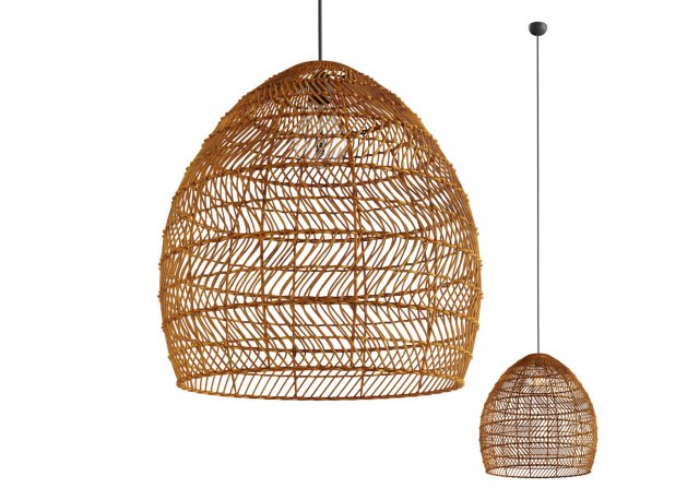Pendant rattan light 3Dモデル .c4d .max .obj .3ds .fbx .stl .blend 