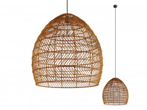 Luz pendente de vime Modelo 3D