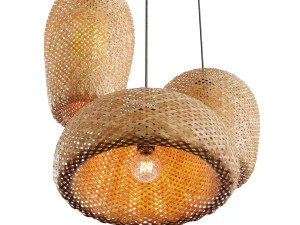 Rattan Pendant Lights vol1 3D Model