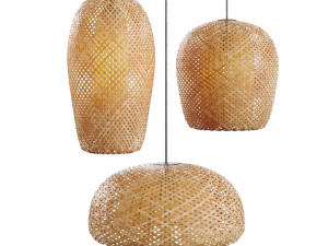 Rattan Pendant Lights vol1 3Dモデル