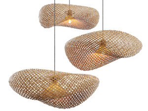 Rattan Pendant Lights Parametric Vol 2 3D मॉडल