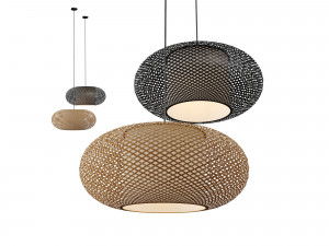 Rattan Pendant Light vol 3 3D Model