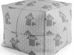 Vintage Leather Pouf Modello 3D