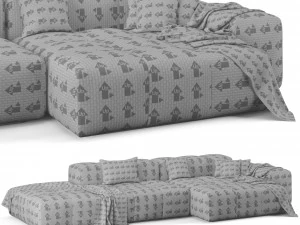 Pixel modular sofa by Saba Vol-1 3D Model