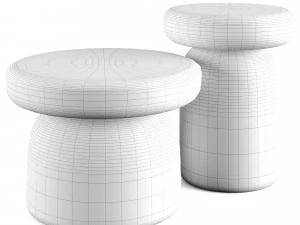 Mesa de centro de barro TOTOTO da Miniforms Modelo 3D
