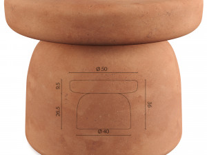 TOTOTO clay coffee table by Miniforms 3D Model