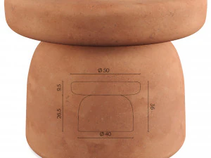 Mesa de centro de barro TOTOTO da Miniforms Modelo 3D