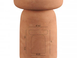 Mesa de centro de barro TOTOTO da Miniforms Modelo 3D