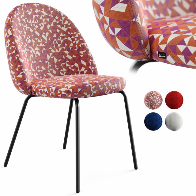 Iola chair by Miniforms 3D मॉडल .c4d .max .obj .3ds .fbx .stl .blend 