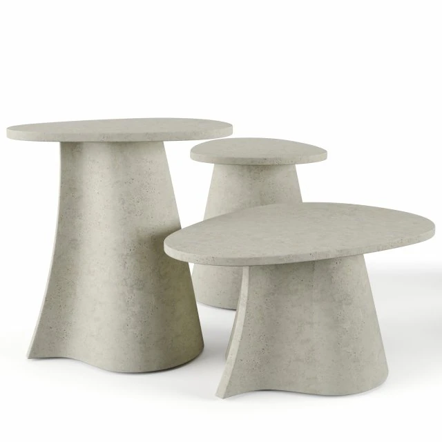 Mesa de centro f&oacute;ssil de MDF italia Modelo 3D .c4d .max .obj .3ds .fbx .stl .blend 