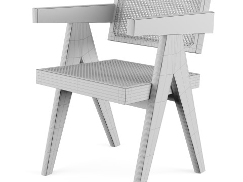 Office Chair by Pierre Jeanneret Model 3D