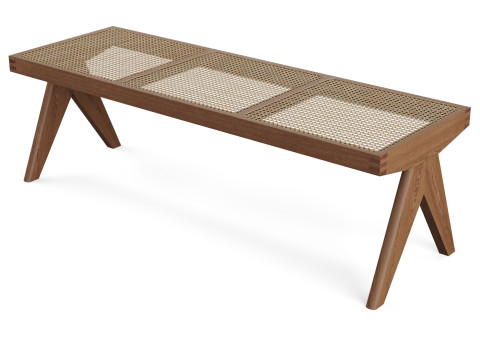 Rattan Bench by Pierre Jeanneret 3D 모델