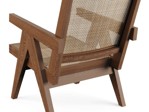 Cadeira f&aacute;cil de Pierre Jeanneret Modelo 3D