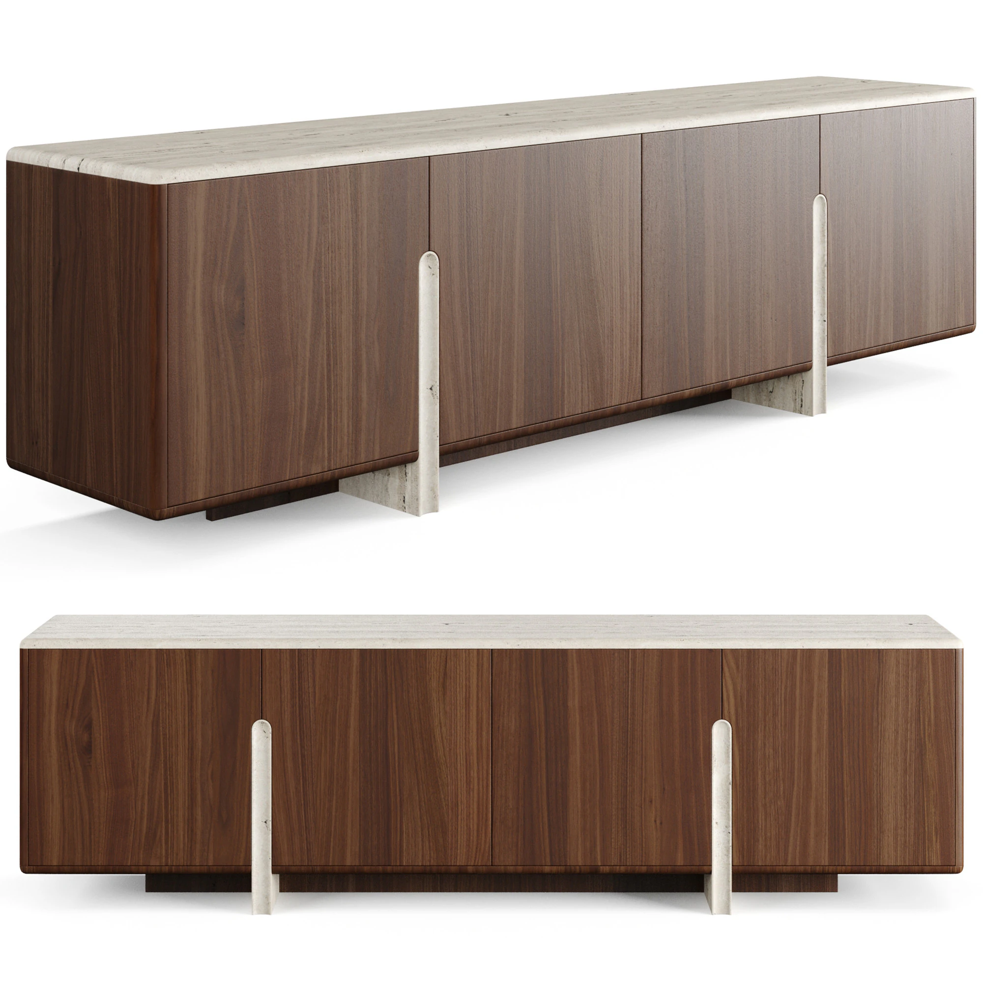 Palatine Sideboard by RocheBobois 3D Model .c4d .max .obj .3ds .fbx .stl .blend 