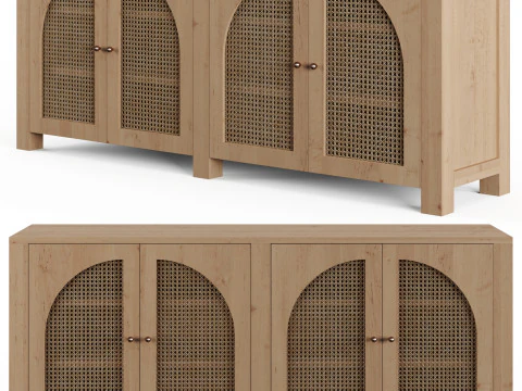 Aparador con arcos de ca&ntilde;a de WestELM Modelo 3D