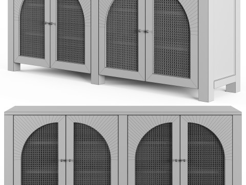 Cane Arches Sideboard by WestELM 3D 模型
