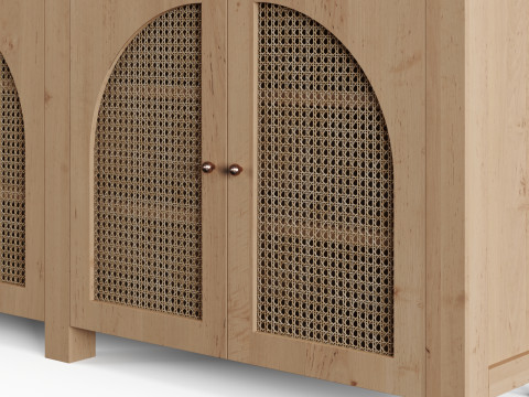 Cane Arches Sideboard by WestELM 3D 模型