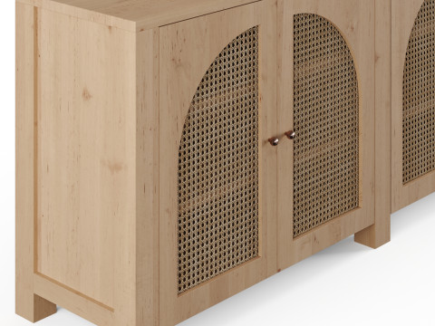 Cane Arches Sideboard by WestELM 3D 模型