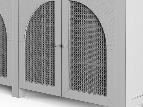 Cane Arches Sideboard by WestELM 3D 模型