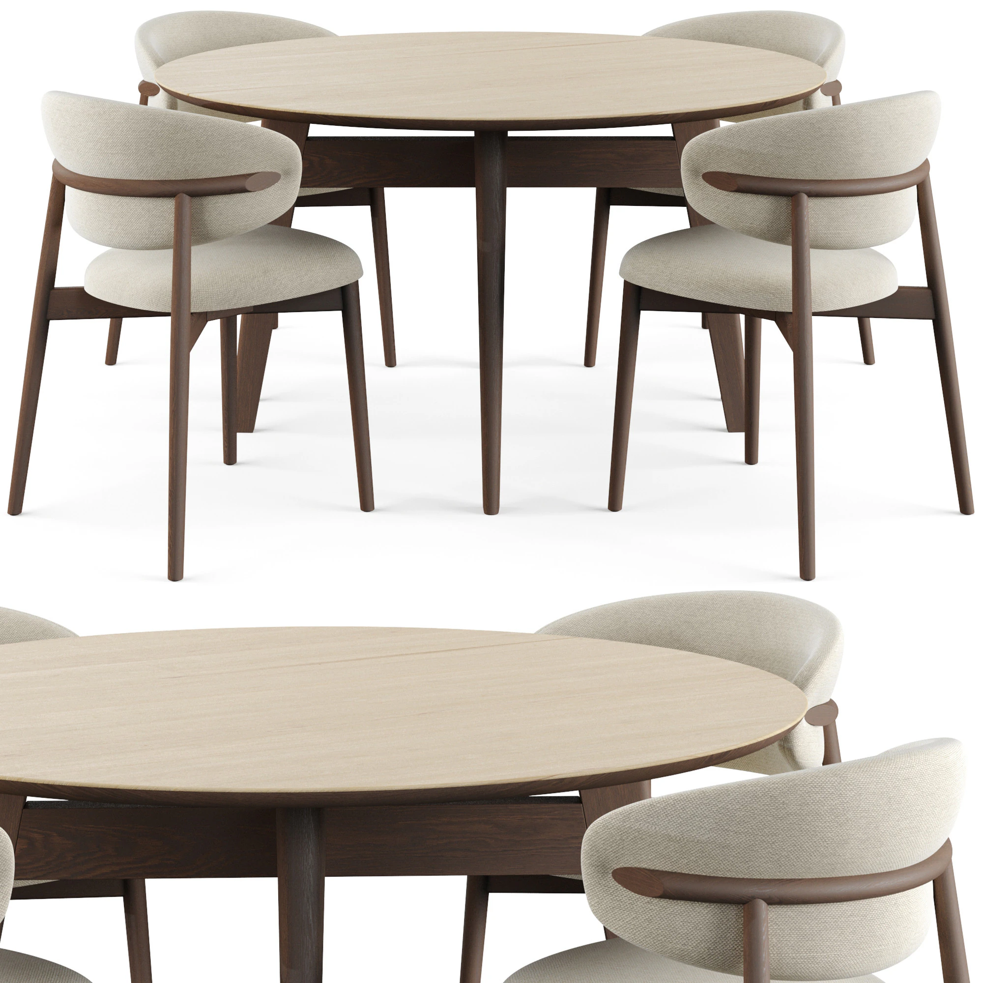 Calligaris Dining set by 3D Model .c4d .max .obj .3ds .fbx .stl .blend 