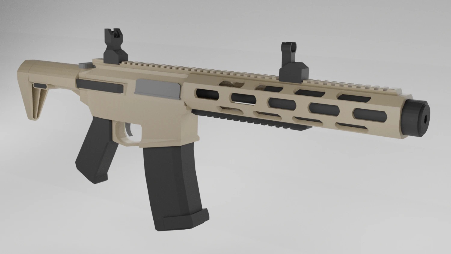 aac pdw honey badger 3D Model .c4d .max .obj .3ds .fbx .stl .blend 