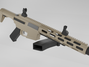 aac pdw honey badger Modello 3D
