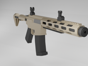 aac pdw honey badger Modello 3D