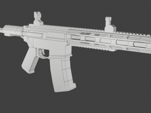 aac pdw honey badger Modello 3D