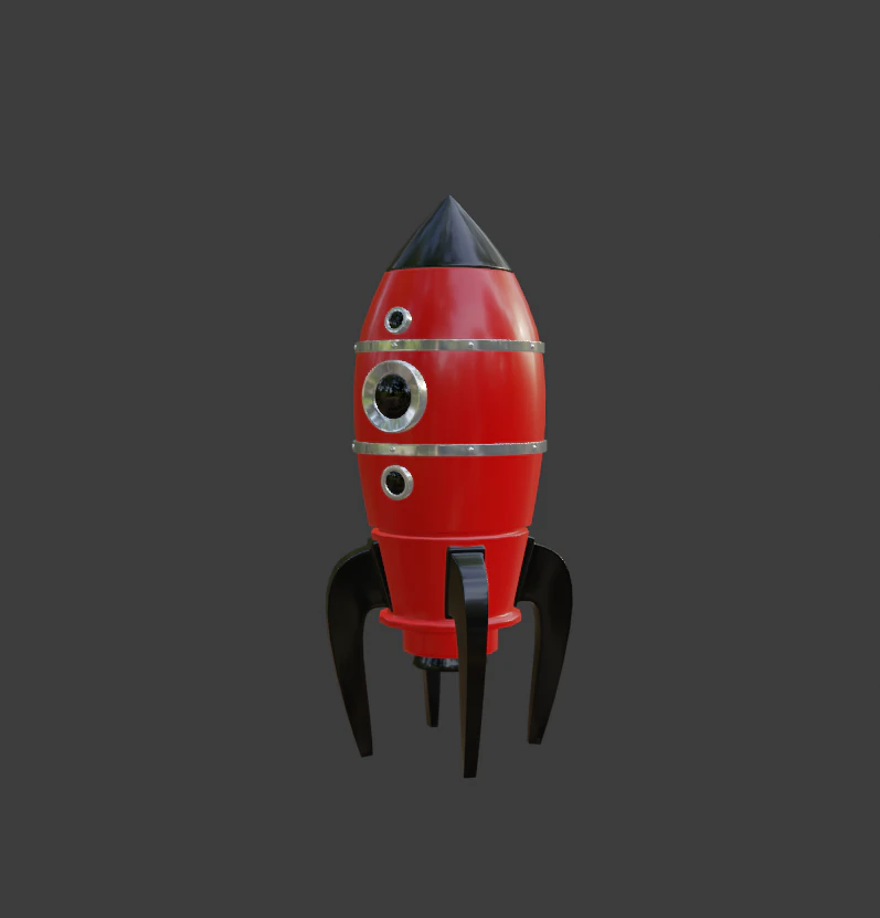 rocket 3D Model .c4d .max .obj .3ds .fbx .stl .blend 