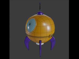 raketa a razzo Modello 3D