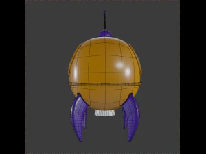 raketa a razzo Modello 3D