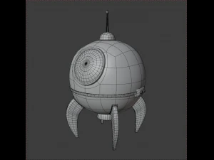 raketa a razzo Modello 3D