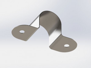 sheet metal u-bracket Modelo 3D