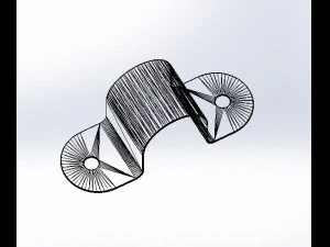 sheet metal u-bracket 3D Model