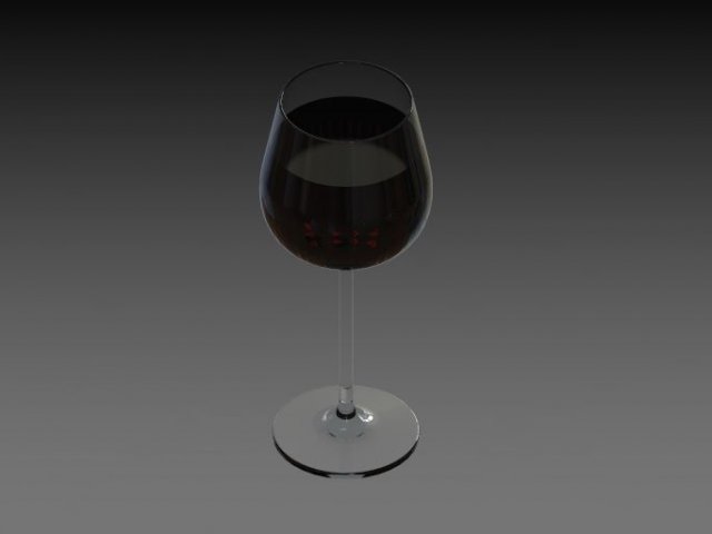 wine glass 3D Model .c4d .max .obj .3ds .fbx .stl .blend 