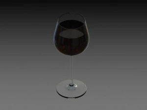 와인잔 3D 모델