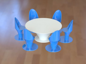table chairs Model 3D