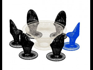 table chairs Model 3D