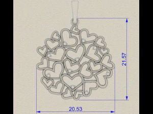 modelo de impress&atilde;o 3D de cora&ccedil;&otilde;es de ouro Modelo de Impressão 3D