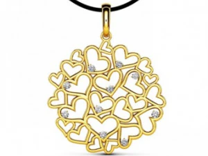 modelo de impress&atilde;o 3D de cora&ccedil;&otilde;es de ouro Modelo de Impressão 3D