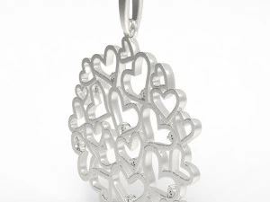 modelo de impress&atilde;o 3D de cora&ccedil;&otilde;es de ouro Modelo de Impressão 3D