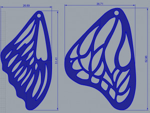 butterfly wing 3d print model 3D Принт Модель
