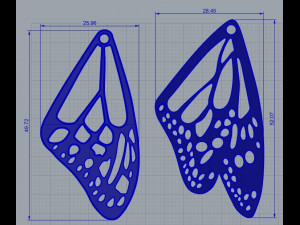 butterfly wing 3d print model 3D Принт Модель