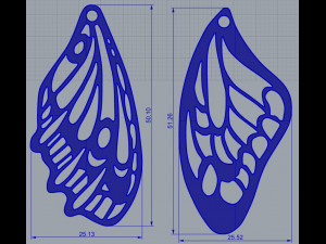 butterfly wing 3d print model 3D Принт Модель