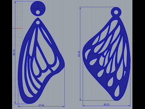 butterfly wing 3d print model 3D Принт Модель