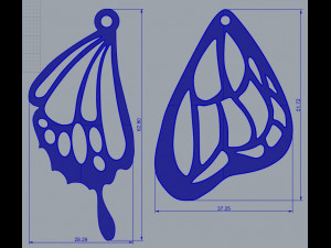butterfly wing 3d print model 3D Принт Модель