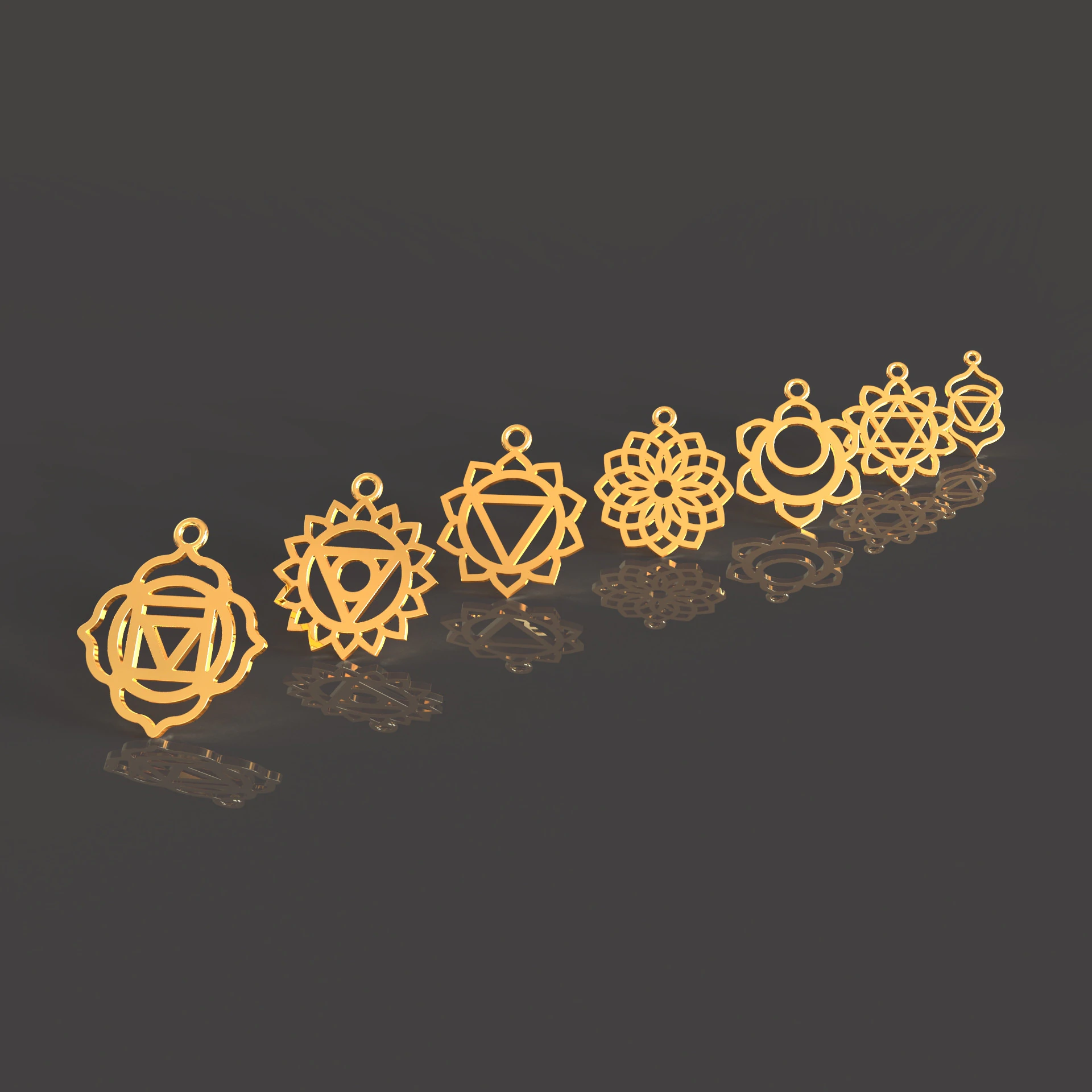 7 चक्र 3D प्रिंट मॉडल .c4d .max .obj .3ds .fbx .stl .blend 