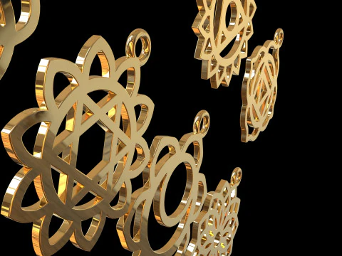 7 चक्र 3D प्रिंट मॉडल