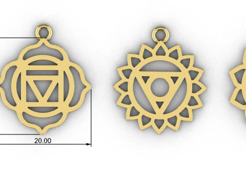 7 चक्र 3D प्रिंट मॉडल