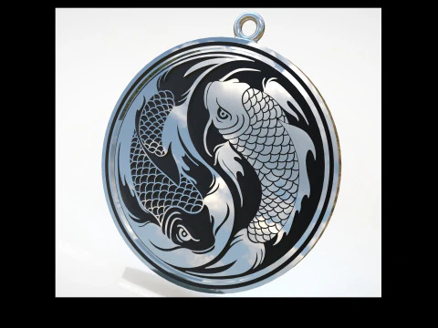 Yin yang fish 3D Print Model